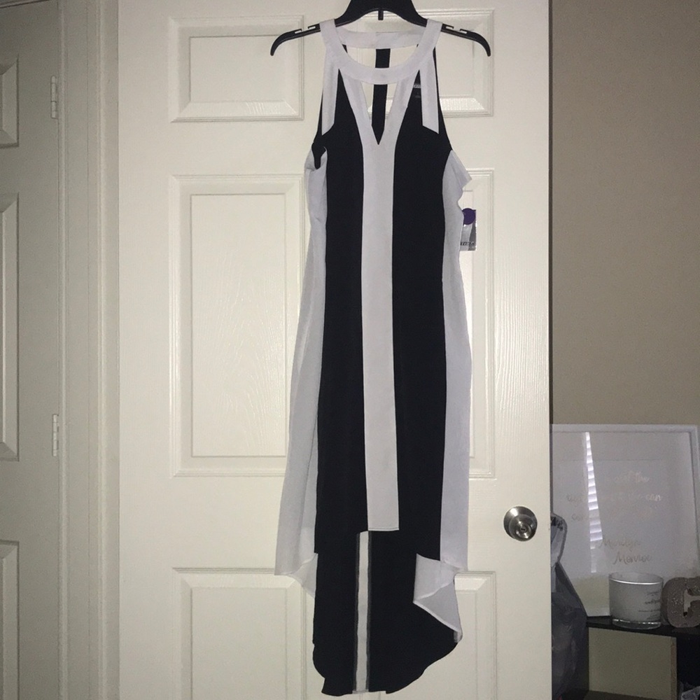 Brand New Black & White Project Runway Gown